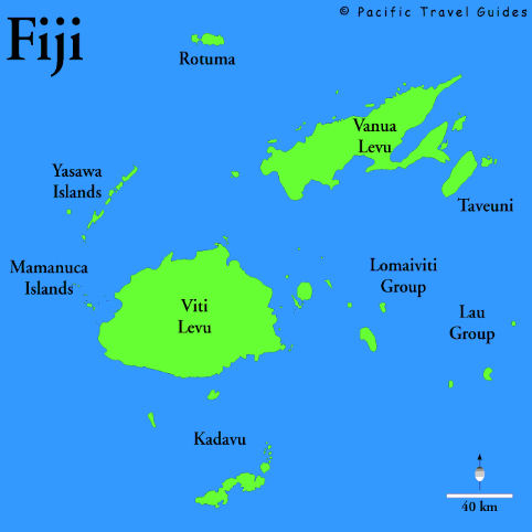 Cartina delle Fiji Cartina delle Fiji